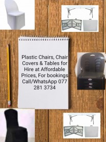 Plastic Chairs & Tables for hire 
