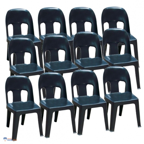 Contour-Outdoor-Black-Durable-Plastic-Party-Chair-Set-of-12